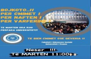 Studentët sot në protestë para kryeministrisë: “Të bien çmimet ose qeveria!”. Rama: Protesta të shpifura!