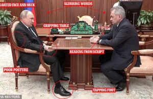 Me fytyrën e enjtur dhe duart që i dridhen, dyshohet se Putin është i sëmurë