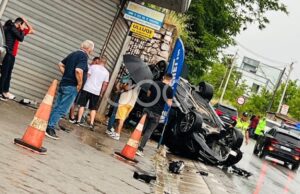 Makina u kthye përmbys në Librazhd/ Tre anëtarë të një familjeje të plagosur